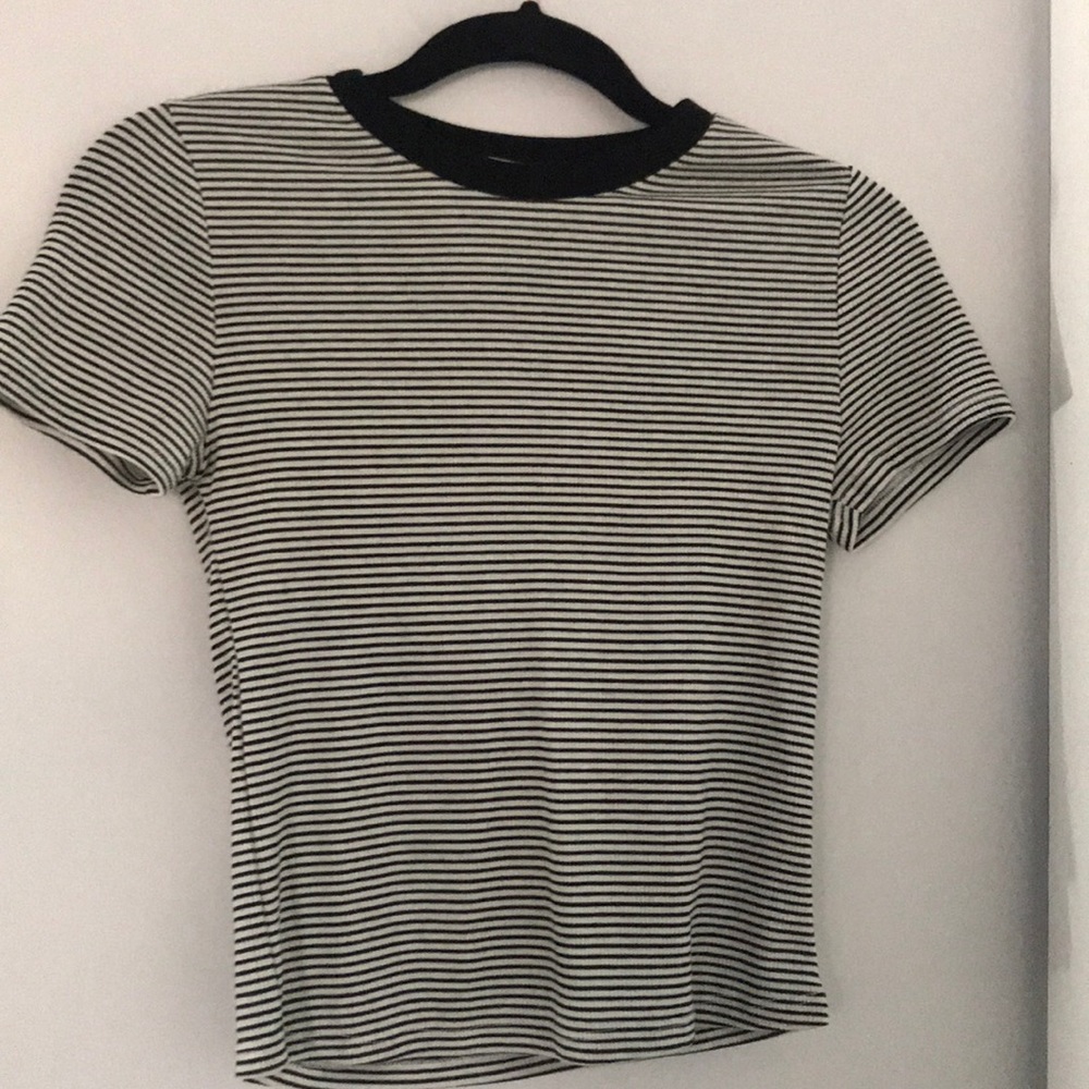 black and white cute striped shirt